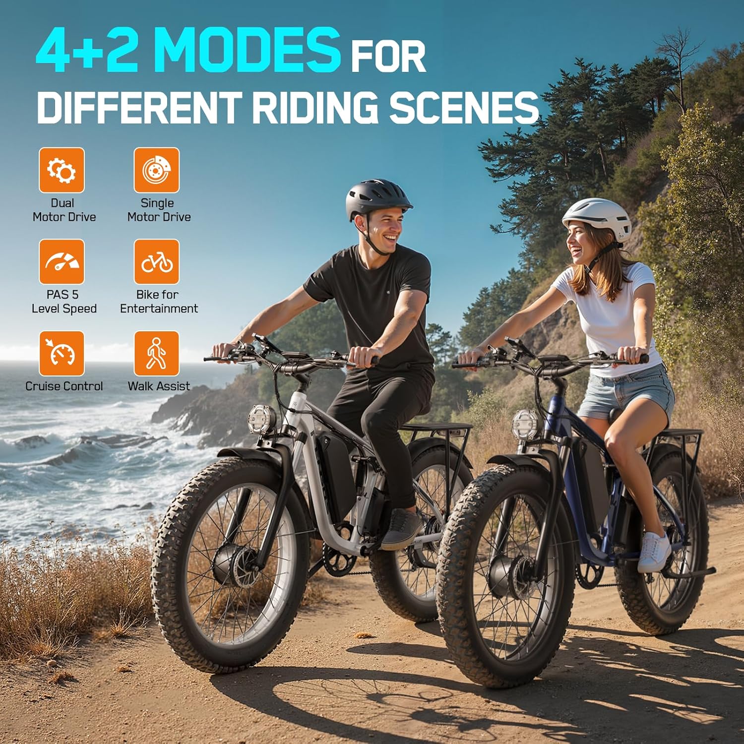 FENGQS Q8Plus 24-inch Adult Off-Road Electric Bike
