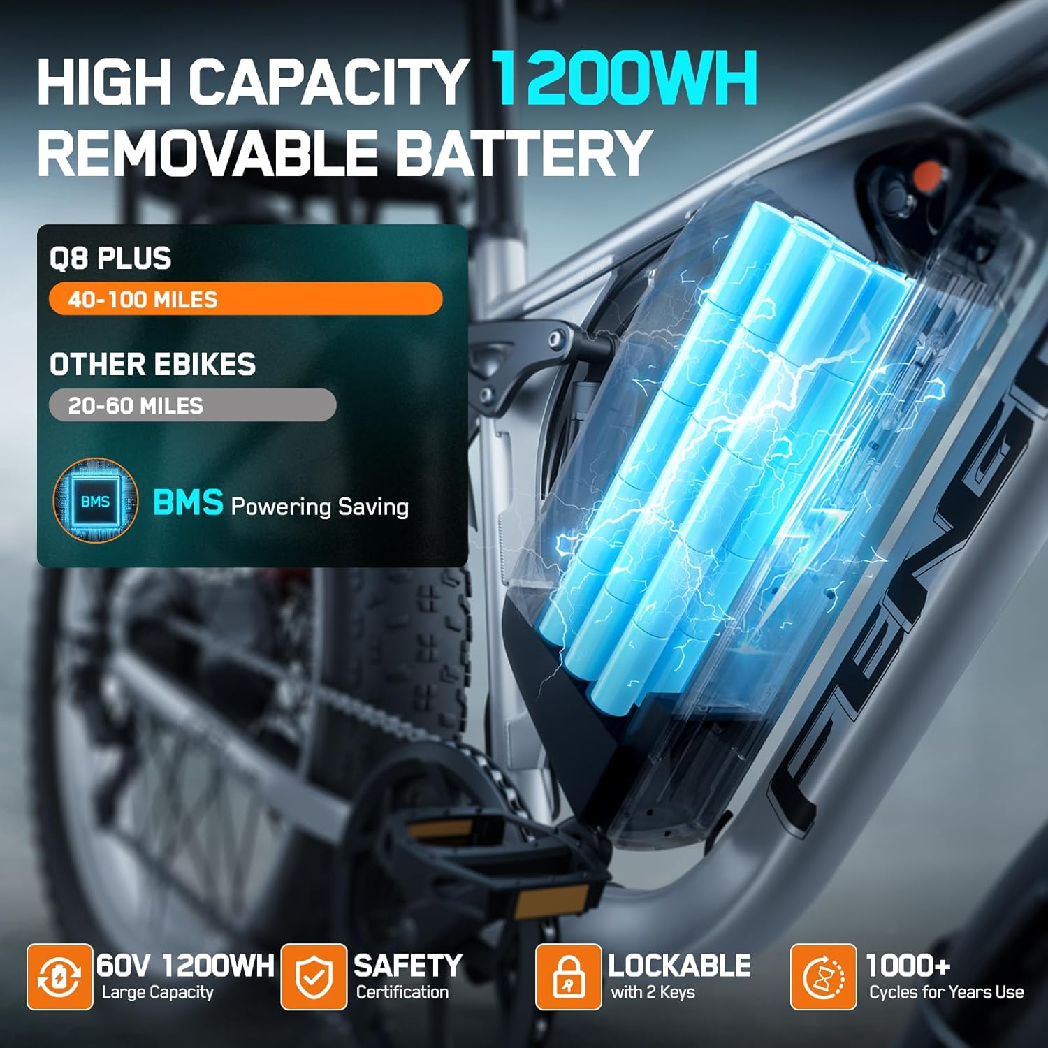 FENGQS Q8Plus 24-inch Adult Off-Road Electric Bike