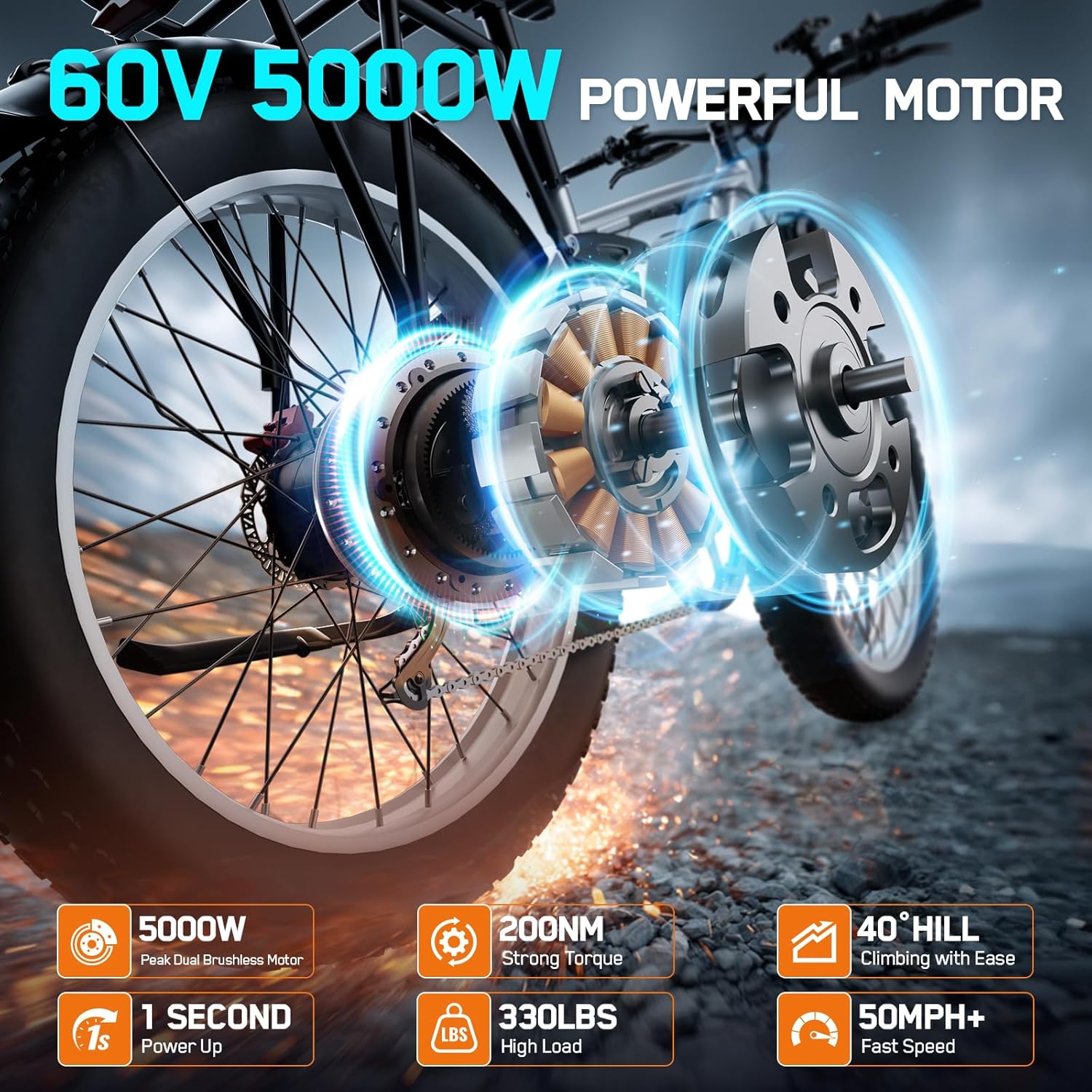 FENGQS Q8Plus 24-inch Adult Off-Road Electric Bike