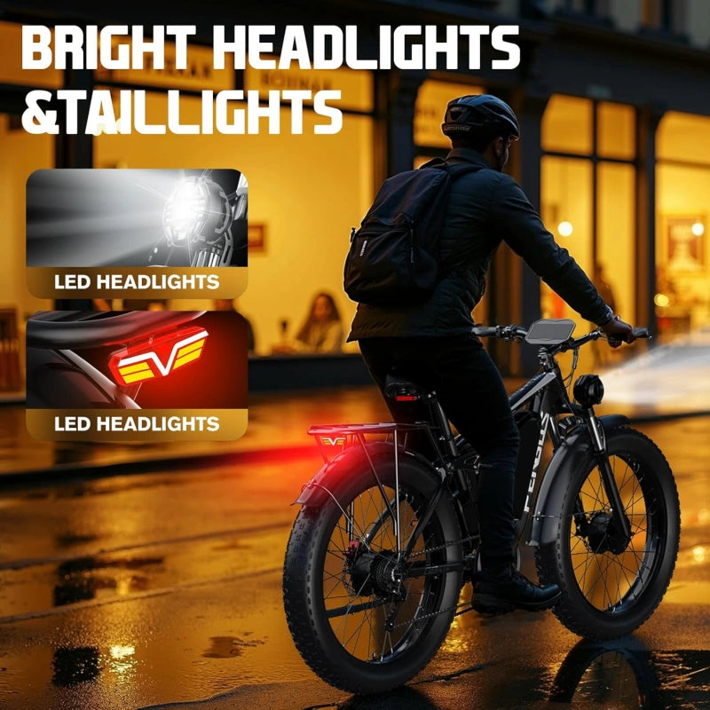 FENGQS Q8 Plus Adult Fat Tyre E-Bikes