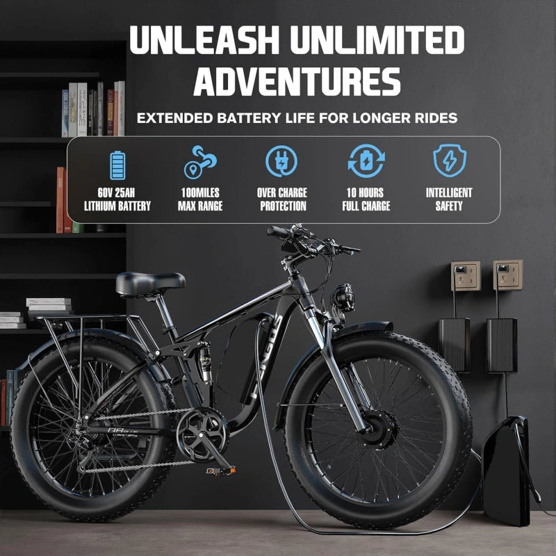 FENGQSQ8Plus 26-inch Wide-Tire Electric Bicycle