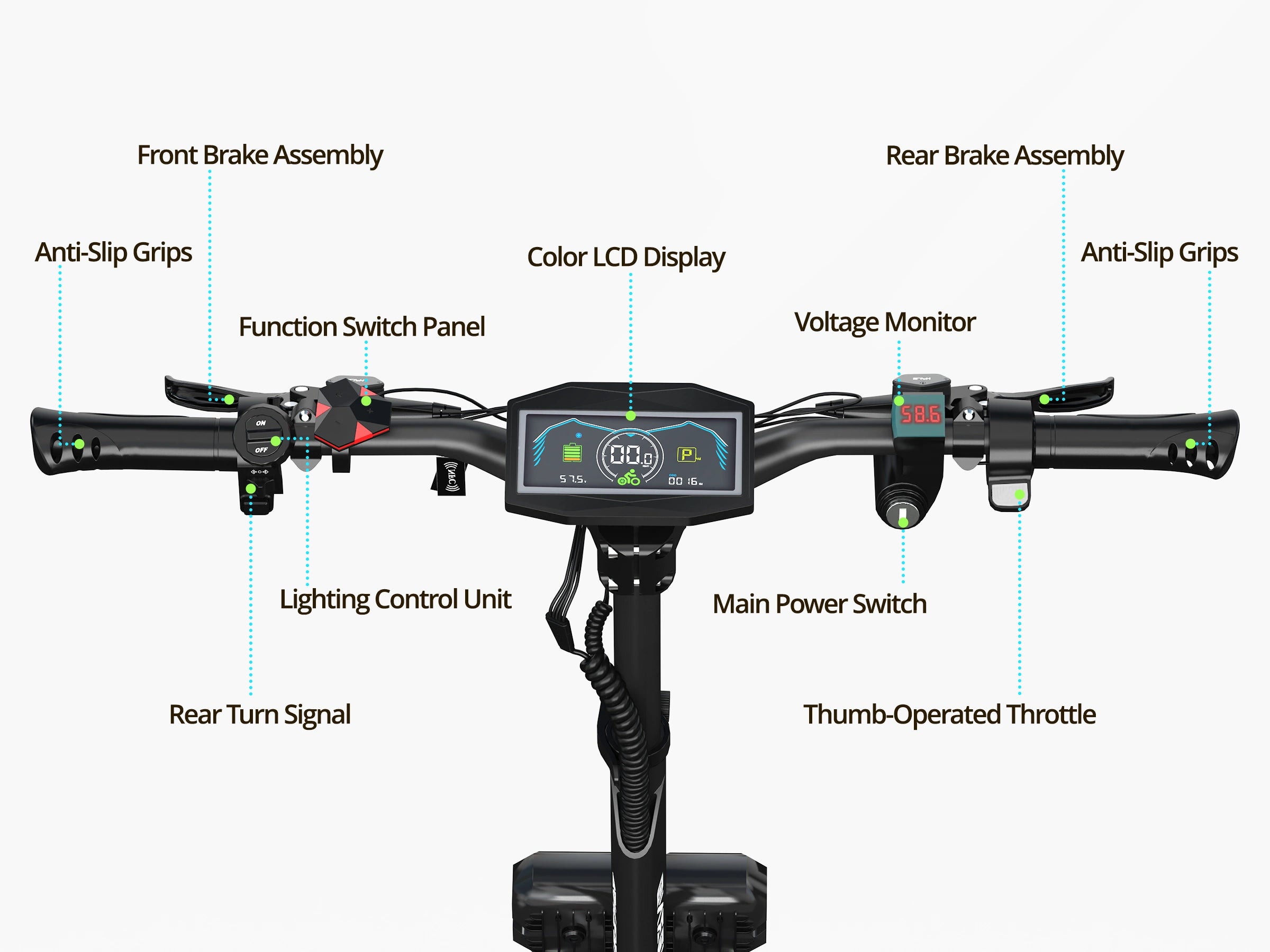 FENGQS GT7 Dual Motor 11" Electric Scooter for Adults