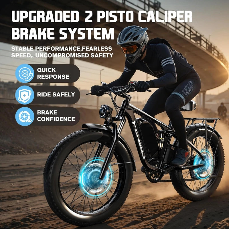 Q8 Plus 3000W Dual Motor Fat Tire Off-Road E-Bikes