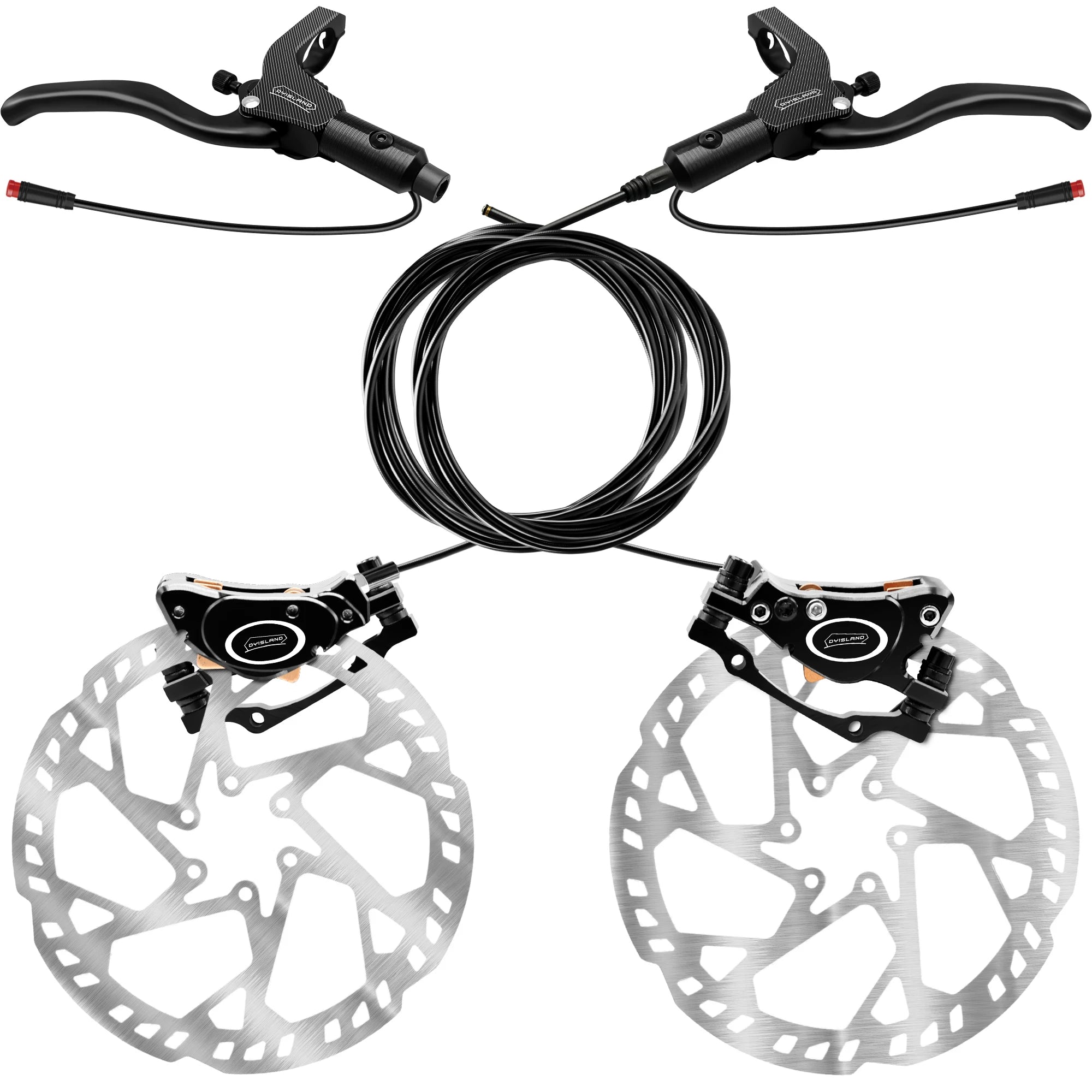 Electric bicycle hydraulic brakes + brake disc kit