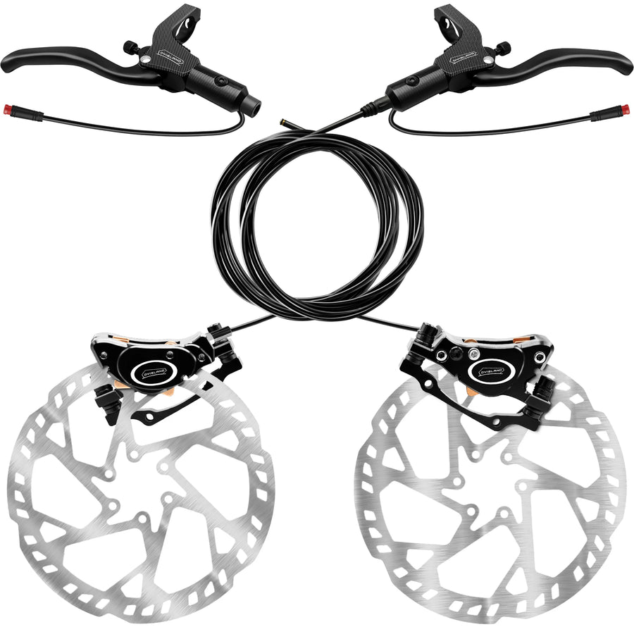 Electric bicycle hydraulic brakes + brake disc kit