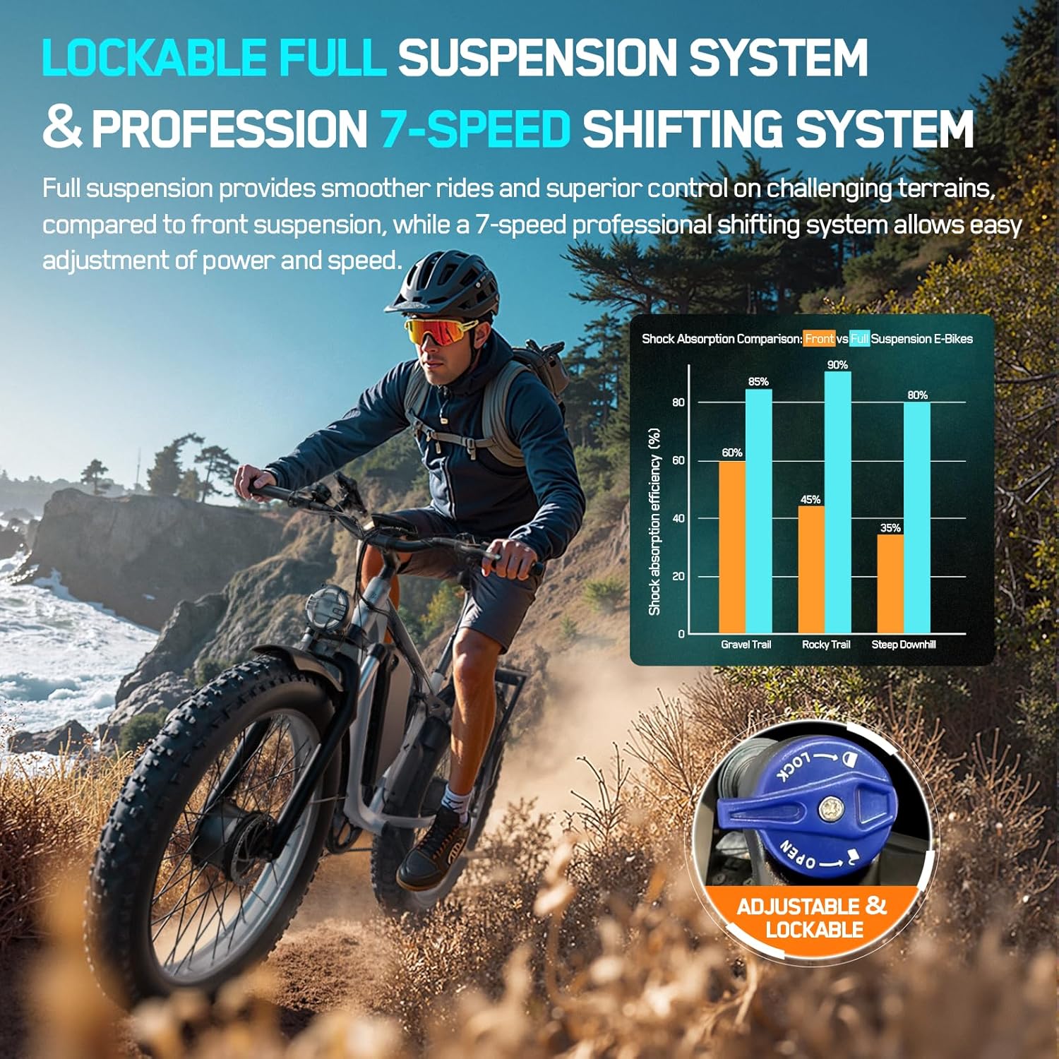 FENGQS Q8Plus 24-inch Adult Off-Road Electric Bike