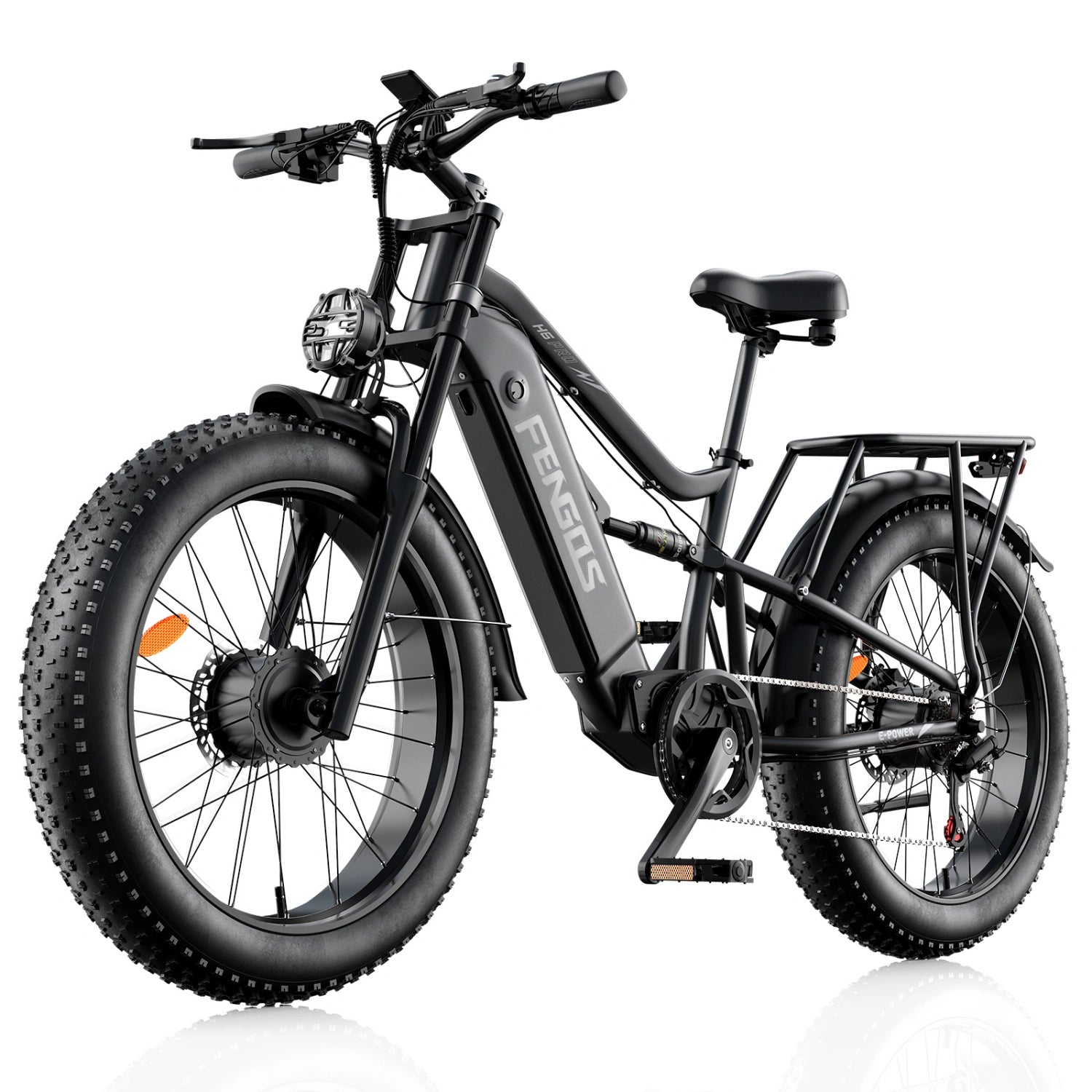 FENGQS H6PRO_Fat_Tire_Off-Road_Electric_Bike_Gray