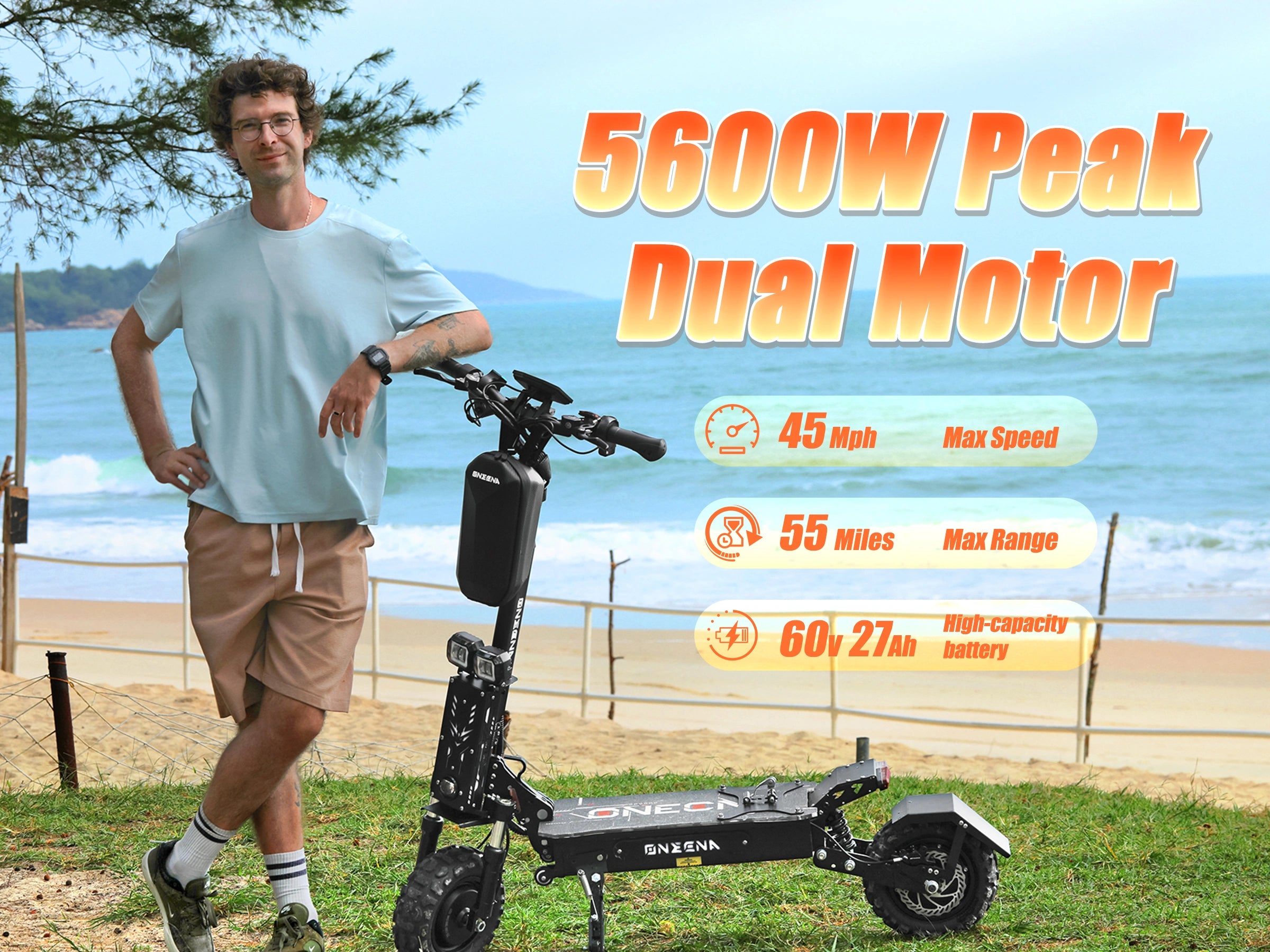 FENGQS GT7 Dual Motor 11" Electric Scooter for Adults