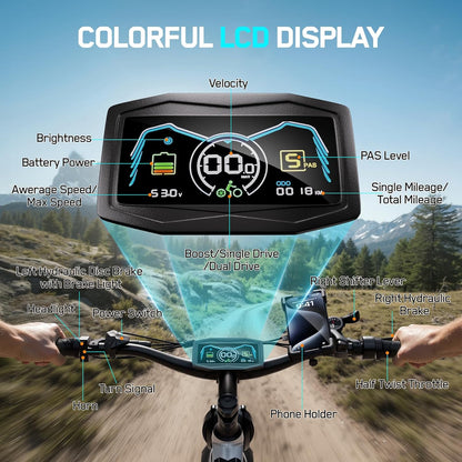 FENGQS Q8Plus 24-inch Adult Off-Road Electric Bike