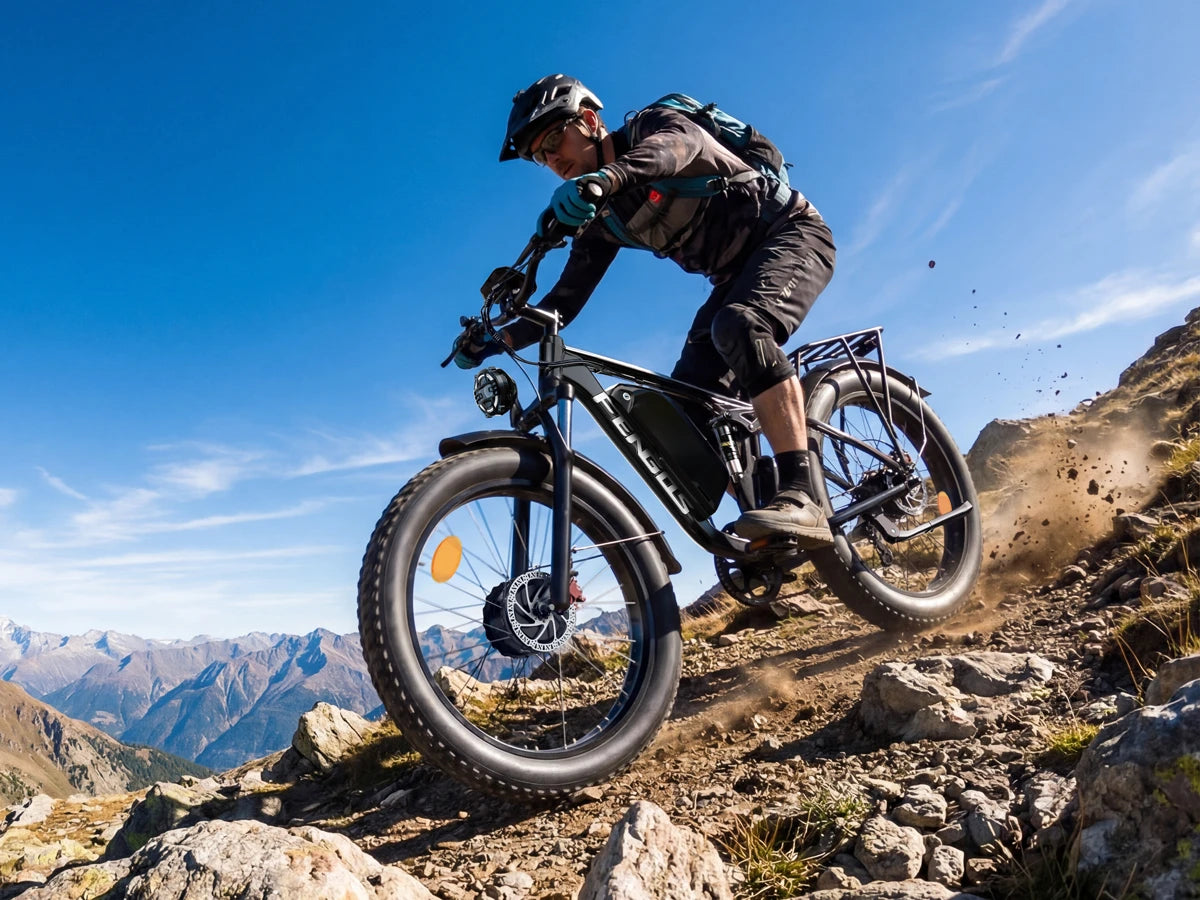 FENGQS Q8 Plus 26" Adult Fat Tyre Off-Road E-Bikes